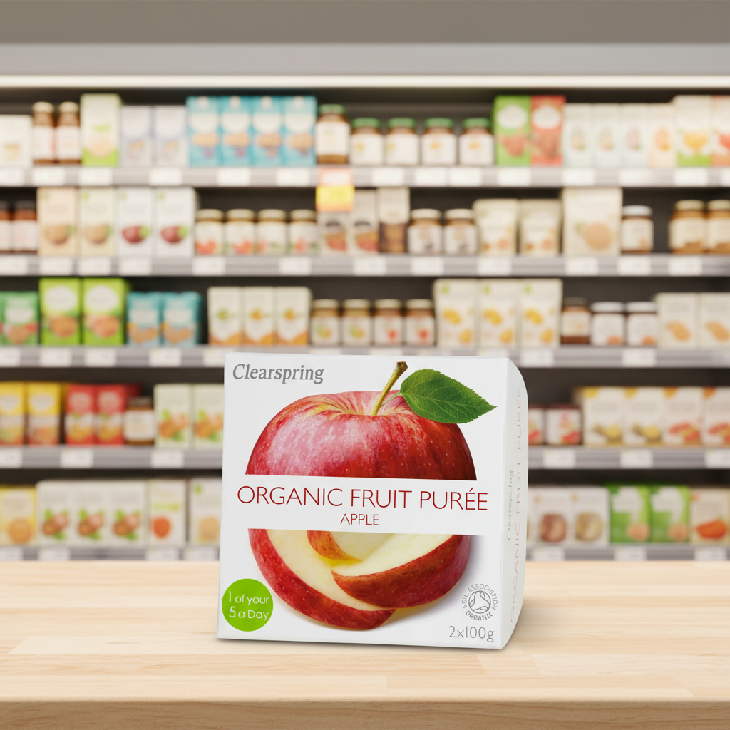 Clearspring Fruit Puree - Apple Organic - 2x100g