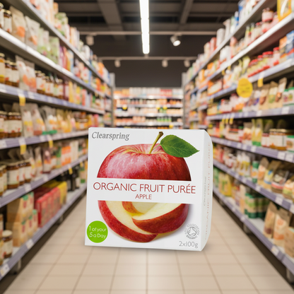 Clearspring Fruit Puree - Apple Organic - 2x100g