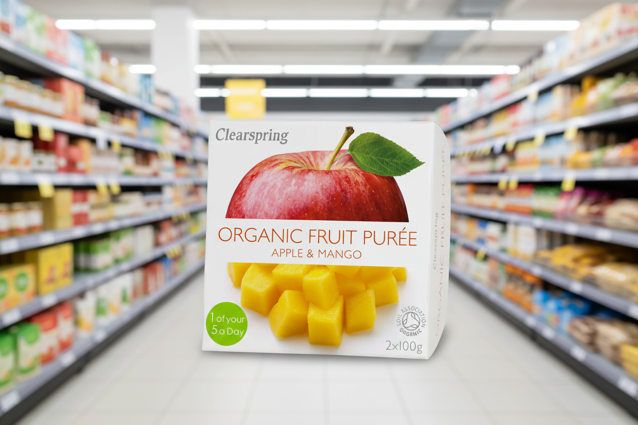 Clearspring Fruit Puree - Apple/Mango Organic - 2x100g