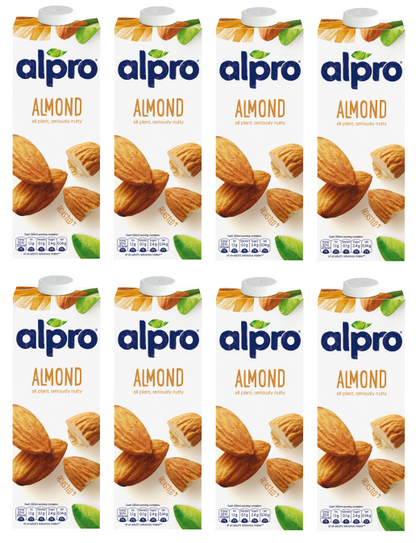 8 x Alpro Almond Milk 1L
