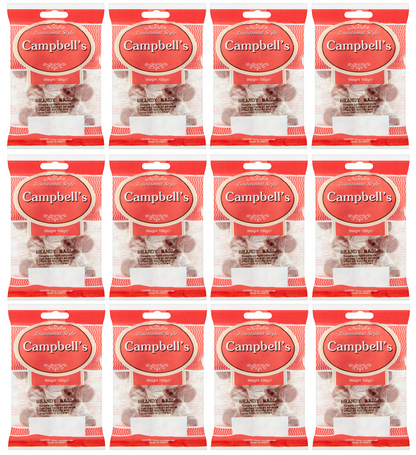 12 x Campbells Brandy Balls Bag 100Gm
