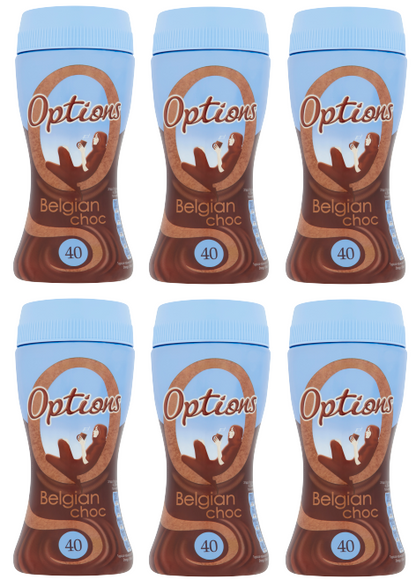 6 x Options Belgian Chocolate Jar 220G