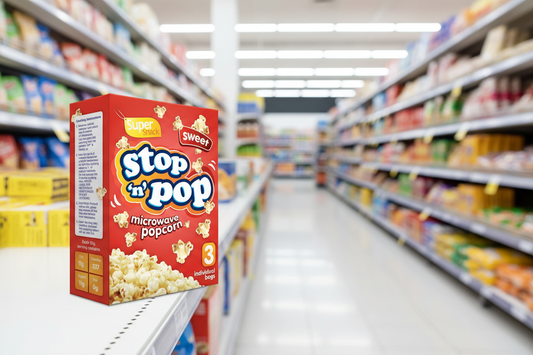 16 x Stop N Pop Microwave Popcorn Sweet 3X85Gm