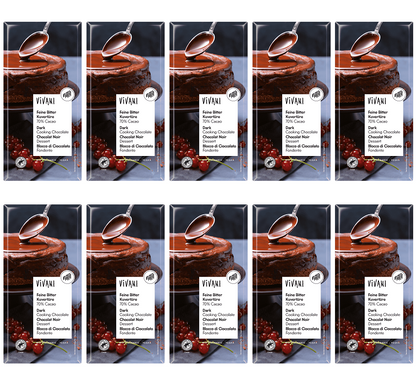 10 x Vivani Fine Dark cooking chocolate - 200g