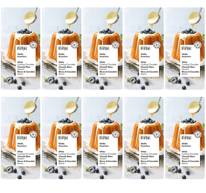 10 x Vivani White cooking chocolate - 200g