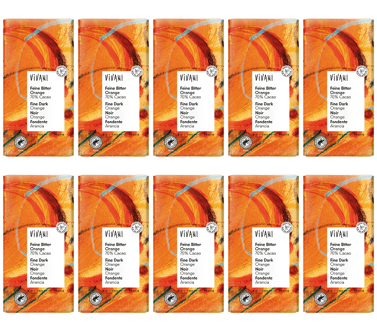 10 x Vivani Dark with Orange Organic - 100g