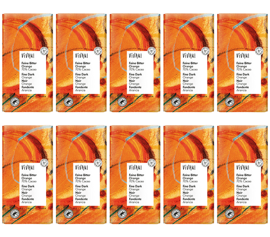 10 x Vivani Dark with Orange Organic - 100g