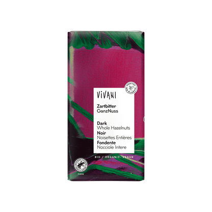 10 x Vivani Dark with whole hazelnuts Organic - 100g