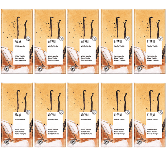 10 x Vivani White Vanilla Vivani Organic - 80g