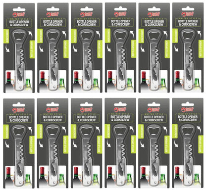 12 x Bottle Opener & Corkscrew
