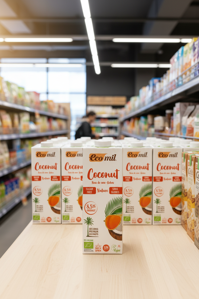 Ecomil Coconut milk sugar-free Bio (8,5% coconut) - 1ltr