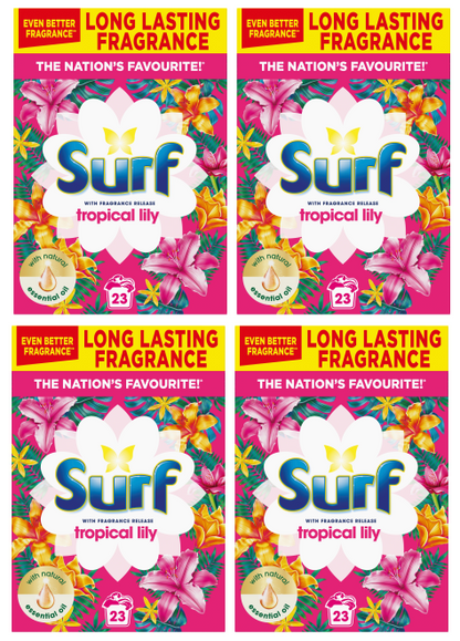 4 x Surf Powder Tropical 23 Wash 1.15Kg