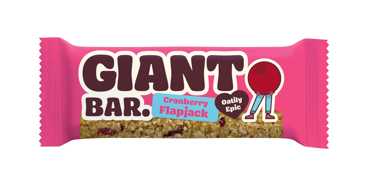 20 x Ma Baker Giant BarCranberry Flapjack - 90g