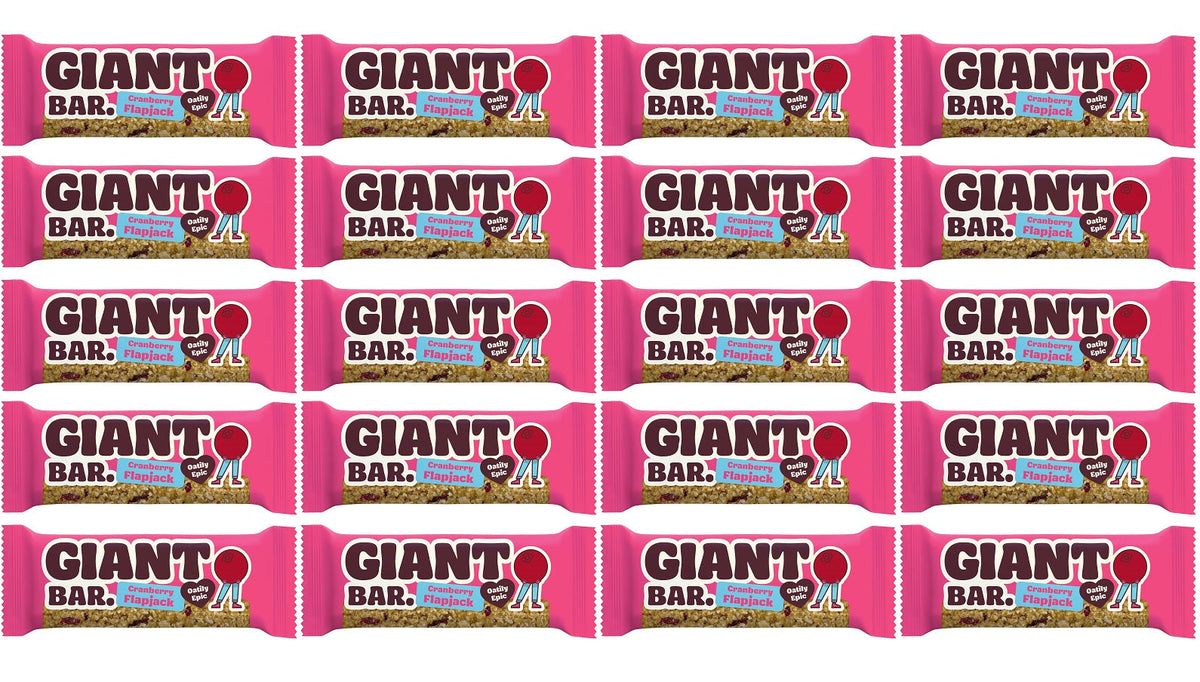 20 x Ma Baker Giant BarCranberry Flapjack - 90g