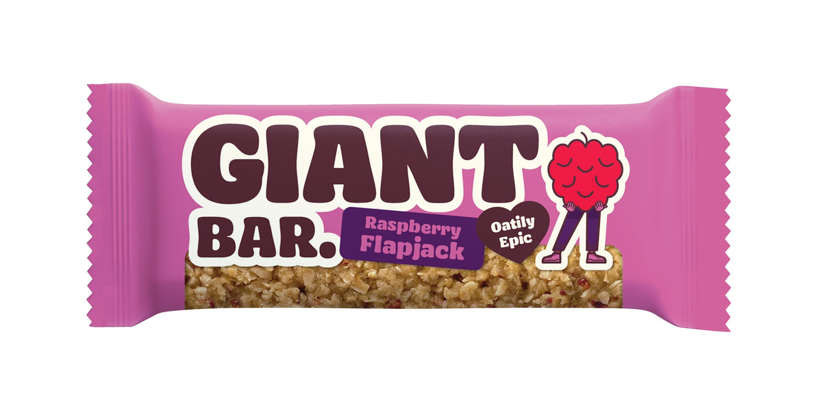 20 x Ma Baker Giant Bar Raspberry Flapjack - 90g