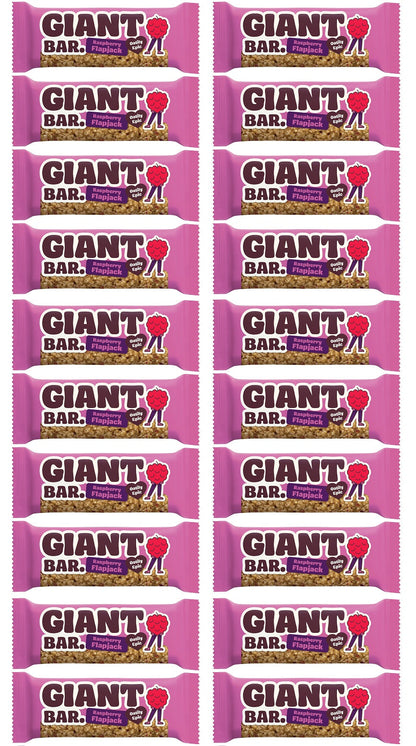 20 x Ma Baker Giant Bar Raspberry Flapjack - 90g