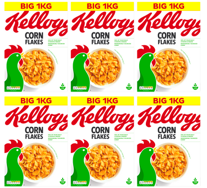 6 X Kelloggs Cornflakes 1Kg