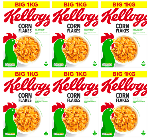 6 X Kelloggs Cornflakes 1Kg