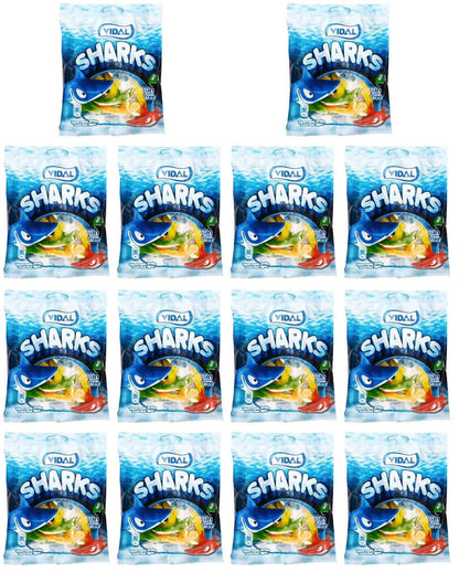 14 x Vidal Jelly Sharks Bag 100Gm