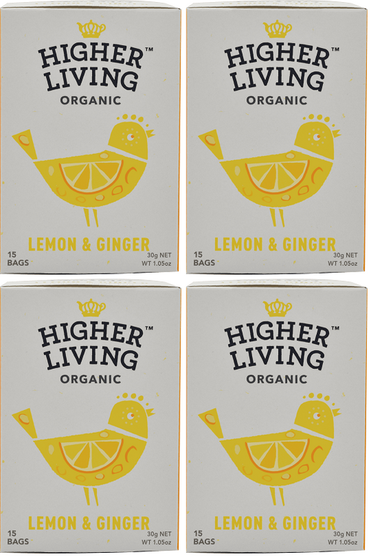 4 x Higher Living Lemon & Ginger - 15g