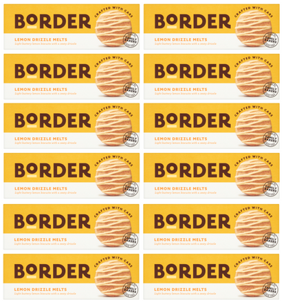12 X Border Biscuits Lemon Drizzle Melts 150Gm