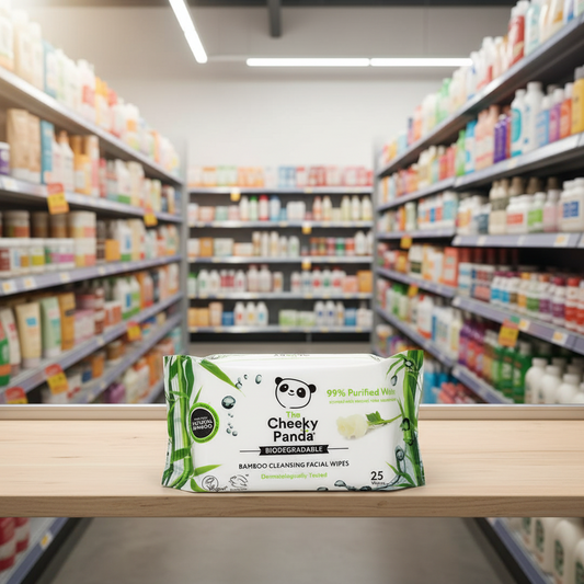 The Cheeky Panda Makeup wipes rose scented - 25pc