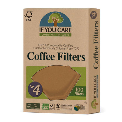 If You Care FSC Cert Unbleached Coffee Filters No.4 - 1pc
