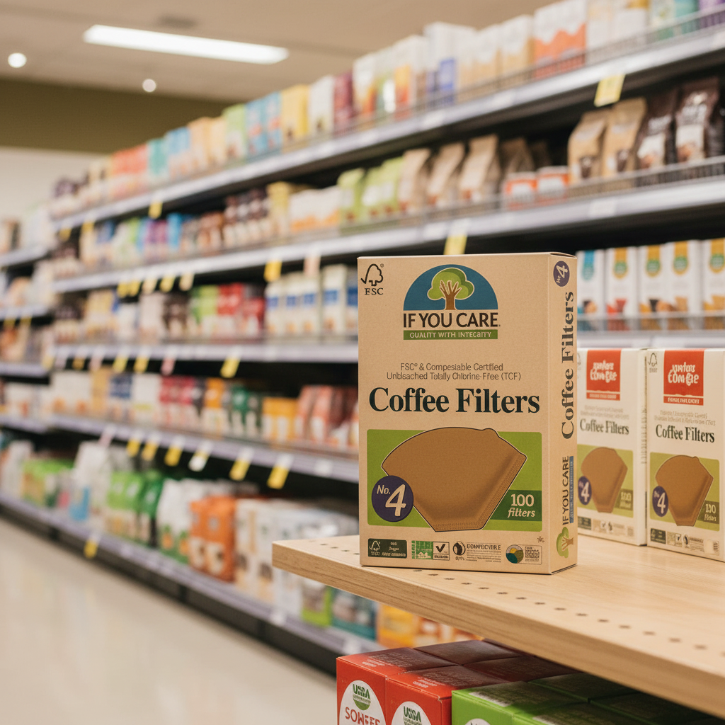 If You Care FSC Cert Unbleached Coffee Filters No.4 - 1pc