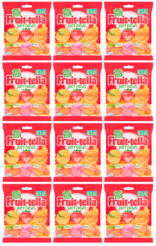 12 X Fruitella Juicy Chews Bag 135G