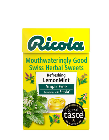 20 x Ricola Lemon-Mint Sugar Free Box - 45g