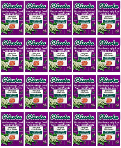 20 x Ricola Elderflower Sugar Free Box - 45g