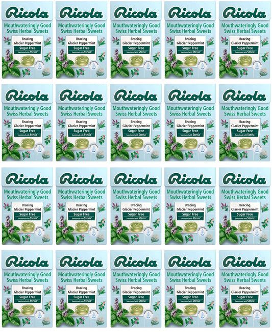 20 x Ricola Glacier Peppermint Sugar Free - 45g