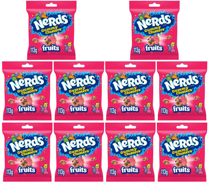 10 x Nerds Clusters Share Bag Fruits - 113GM