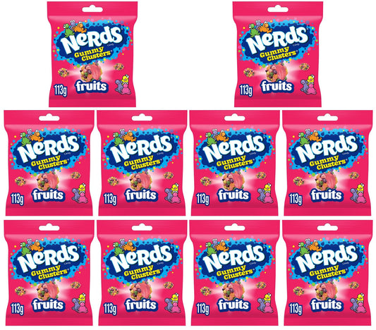 10 x Nerds Clusters Share Bag Fruits - 113GM