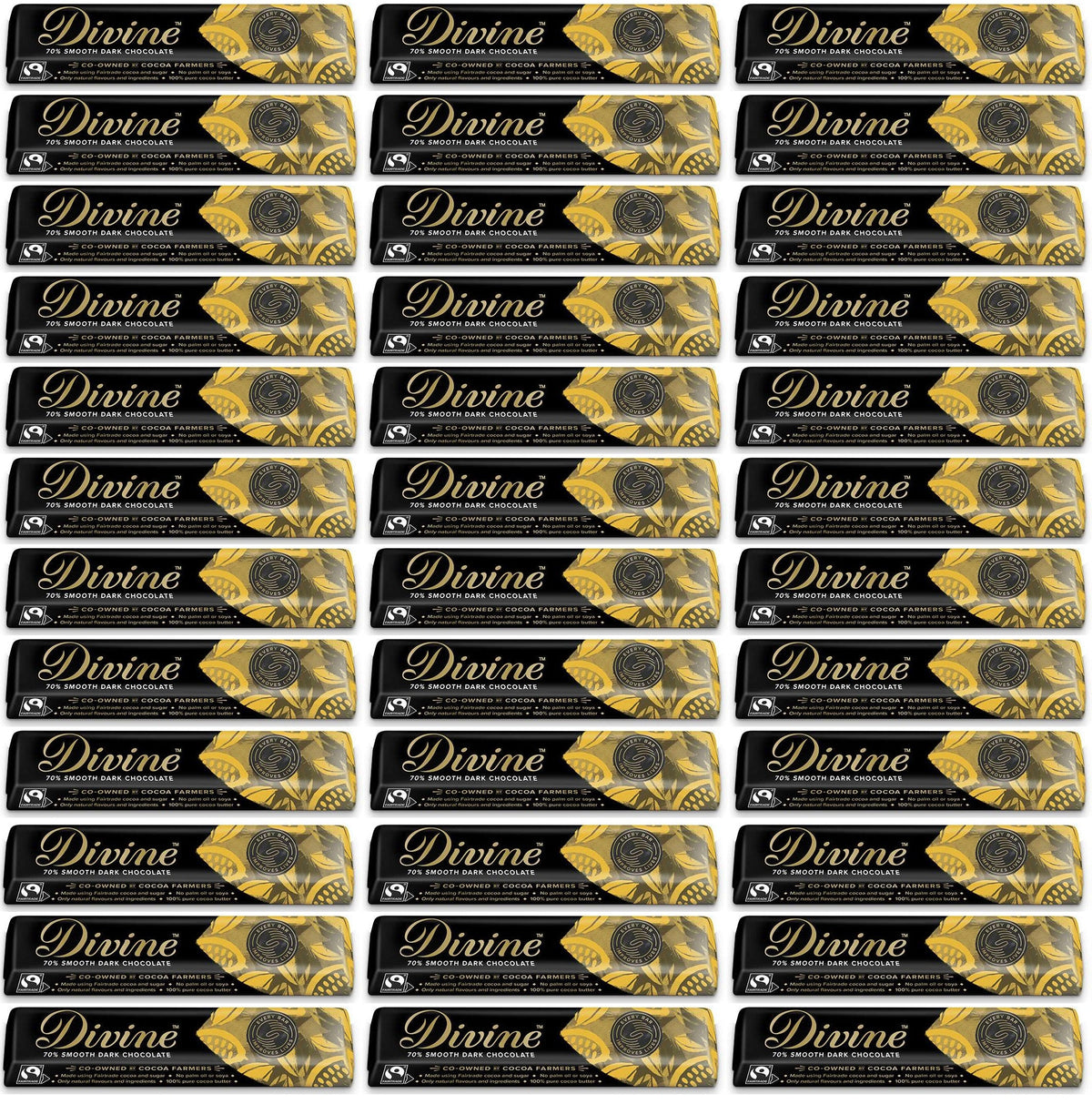 30 x Divine 70% Dark Chocolate - 35g