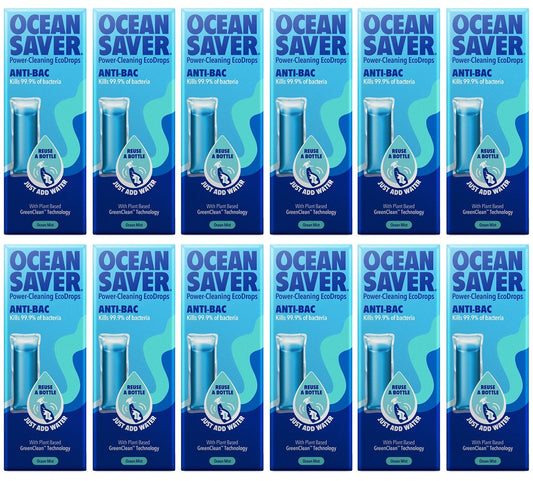 12 x OceanSaver Refill EcoDrop Anti-Bacterial Sanitiser - 10ml