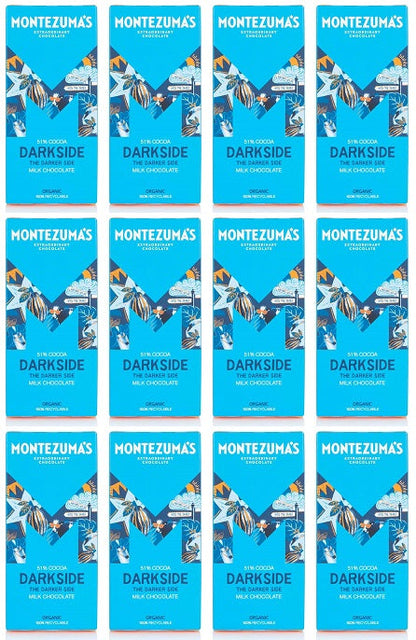 12 x Montezuma Dark Side - 51% Milk - 90g
