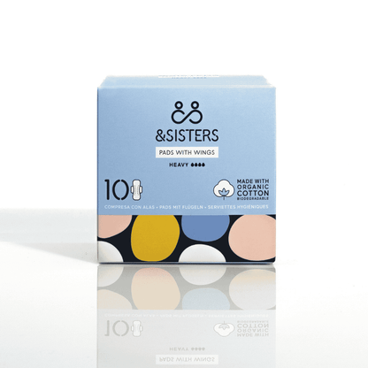 &Sisters Heavy Organic Pads with Wings - 10pc