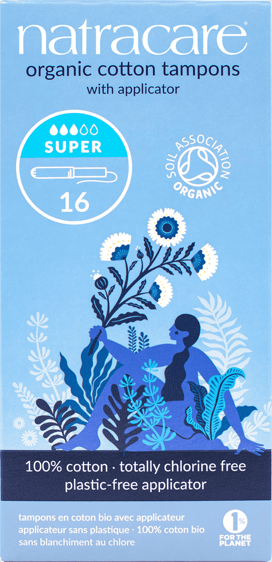 Natracare Organic Super Applicator Tampons - 16pc