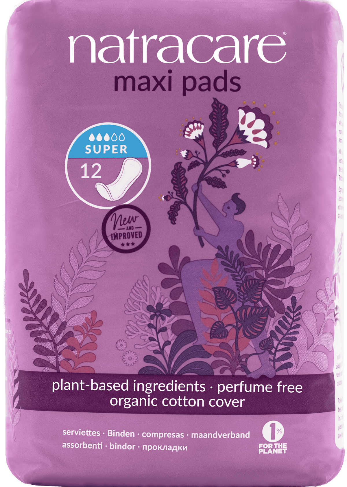 Natracare Super Maxi Pads - 12pc