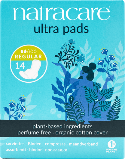 Natracare Ultra Pads Regular Wings  - 14pc