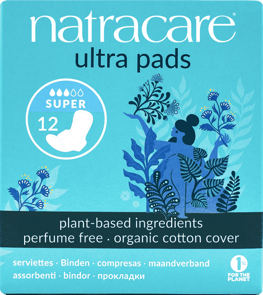 Natracare Ultra Pads Super Wings  - 12pc