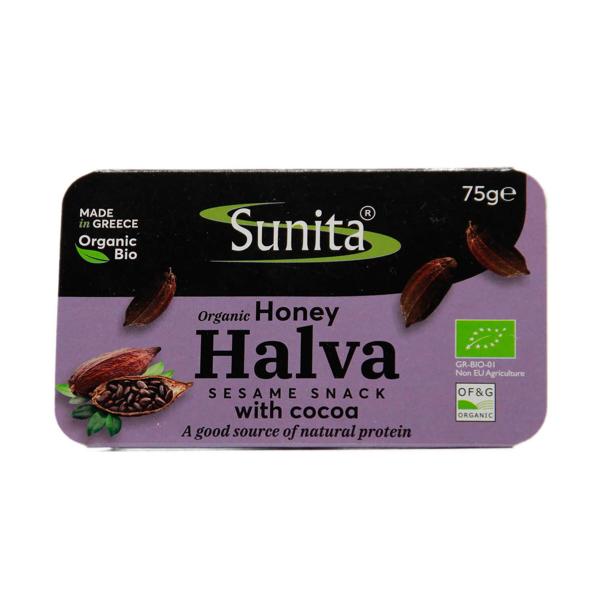 Sunita Organic Honey Halva with Cocoa - 75g