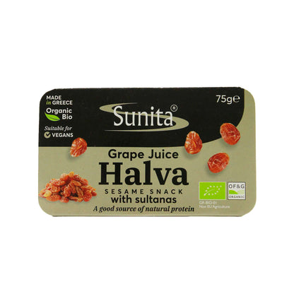 Sunita Organic Grape Juice Halva with Sultanas - 75g