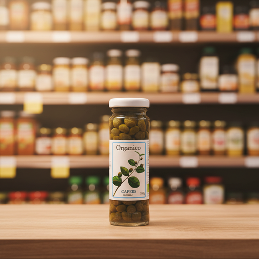 Organico Org capers in brine (small jar) - 100g