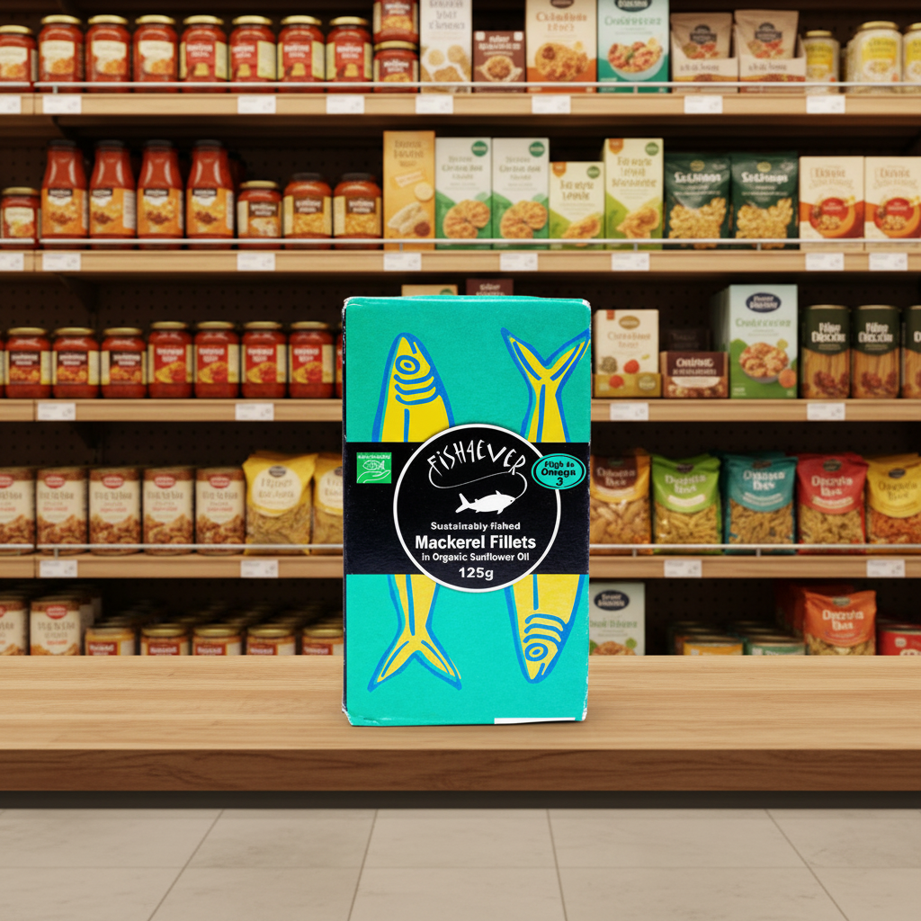 Fish4ever Mackerel fillets in org sunflower oil - 125g