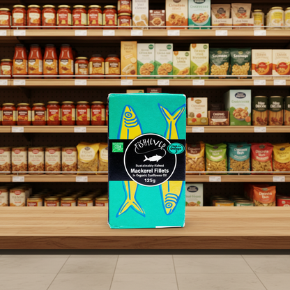 Fish4ever Mackerel fillets in org sunflower oil - 125g