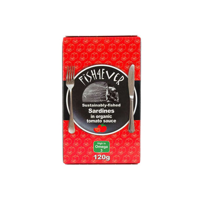 Fish4ever Whole sardines in org tomato sauce - 120g