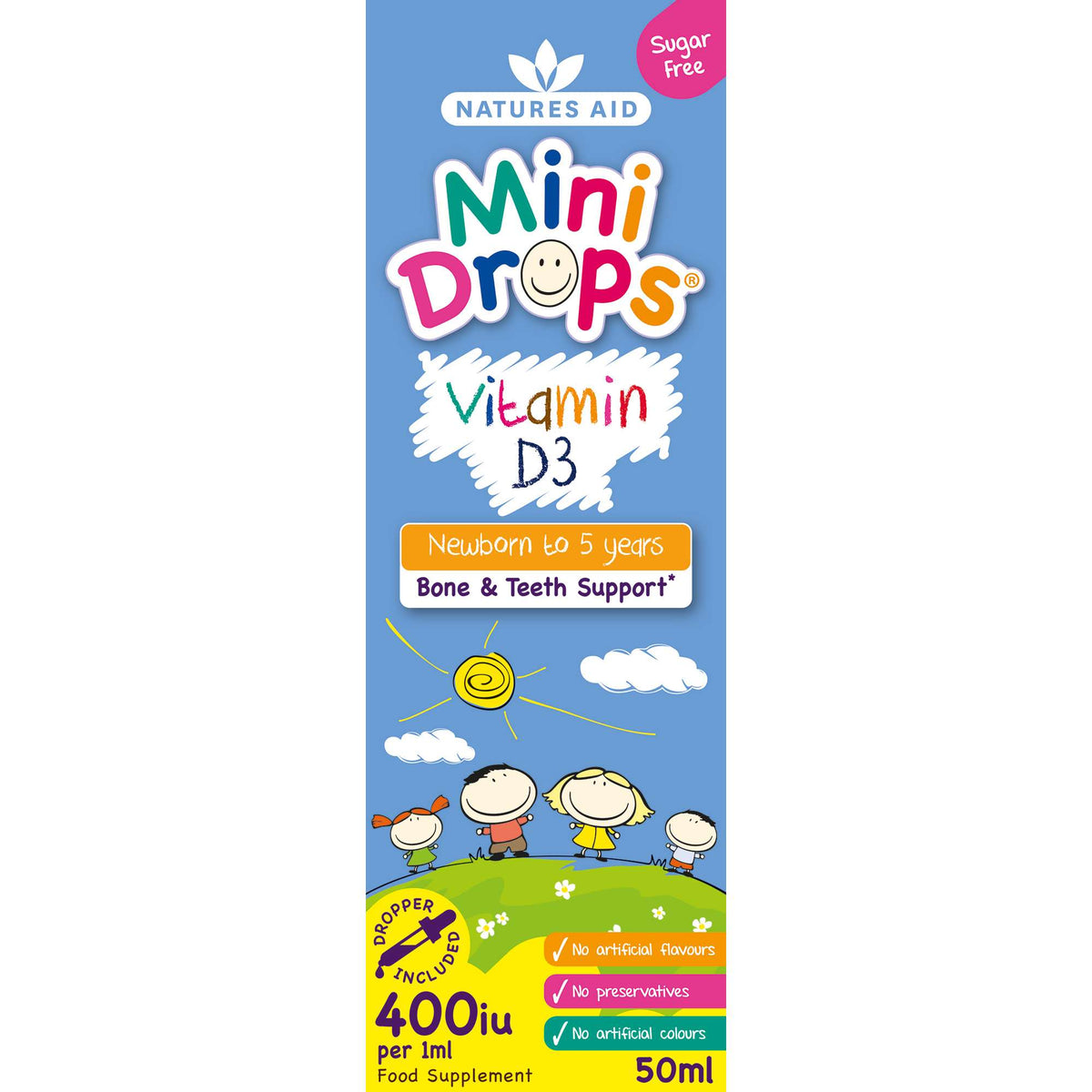 Natures Aid Mini Drops Vitamin D3 - 50ml