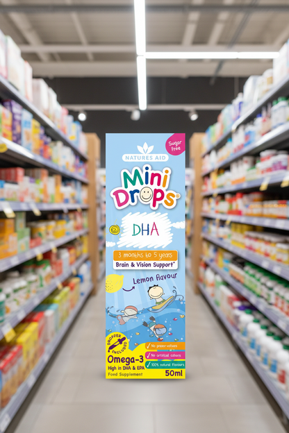 Natures Aid Mini Drops Omega-3 DHA - 50ml